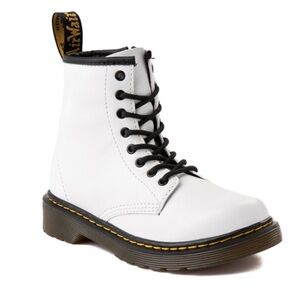 White Kids Dr. Marten Boots 1460 Leather Sz 4 US‎